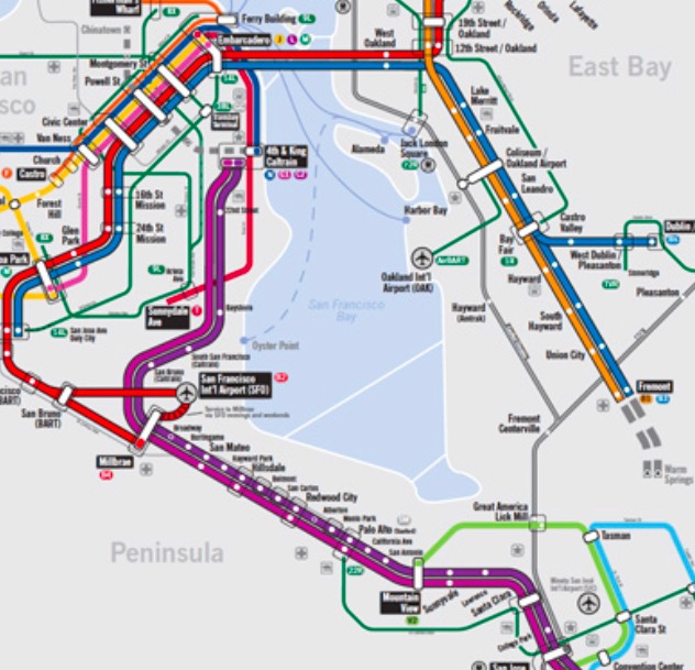 SPUR map shows BART